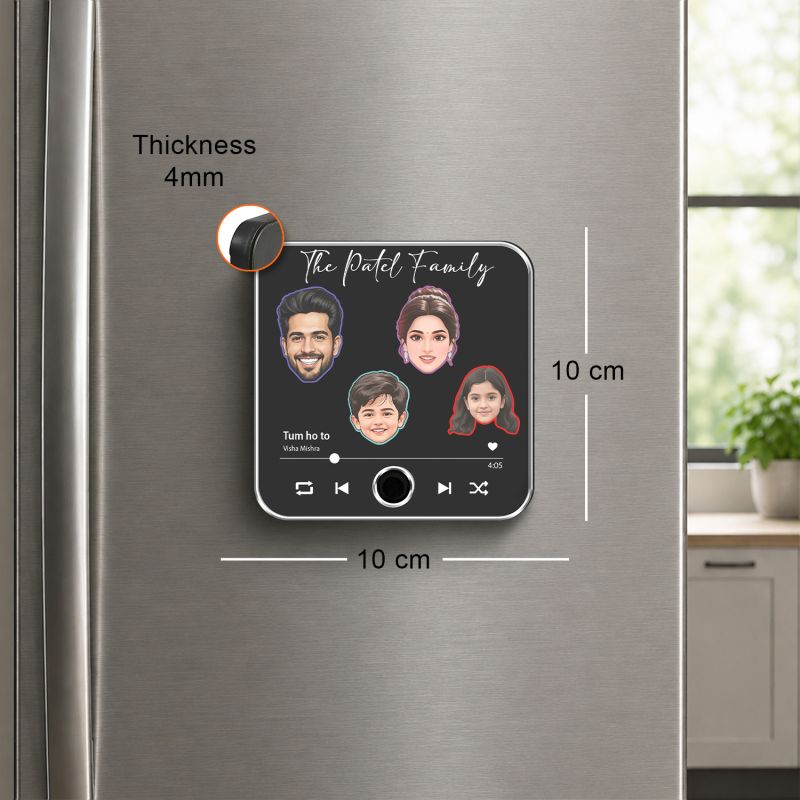 Personalized Family Theme Musical Fridge Magnet
